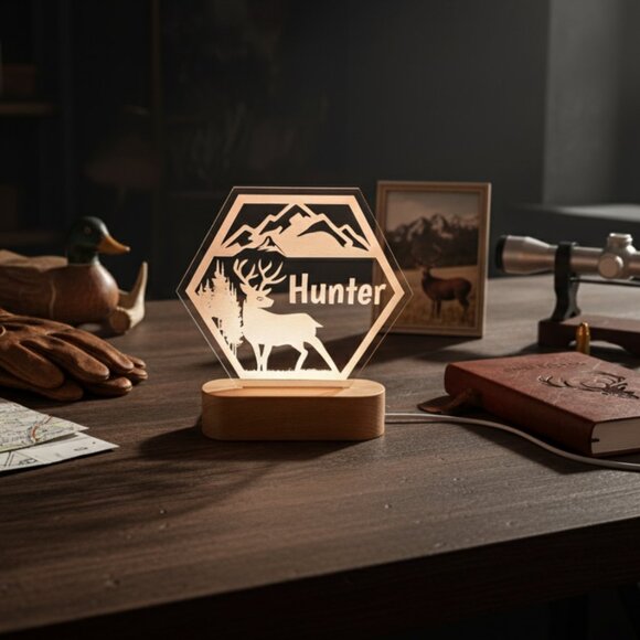 Custom LED Deer Name Light • Personalized Bedroom Decor • Hunter Gift - Picture 8 of 8